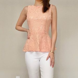 RW & Co Peach Lacey Top